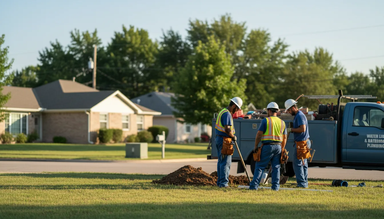 Residential water line and bathroom plumbing service in Lawrenceville, PA